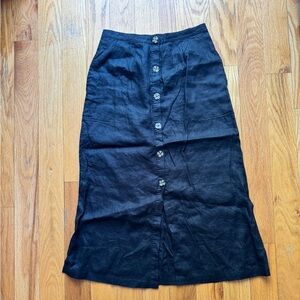 Rhythm linen button skirt US 4 black
